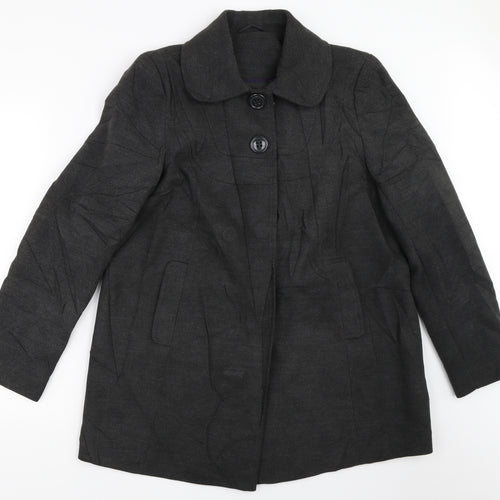 F&F Womens Grey   Overcoat Coat Size 14