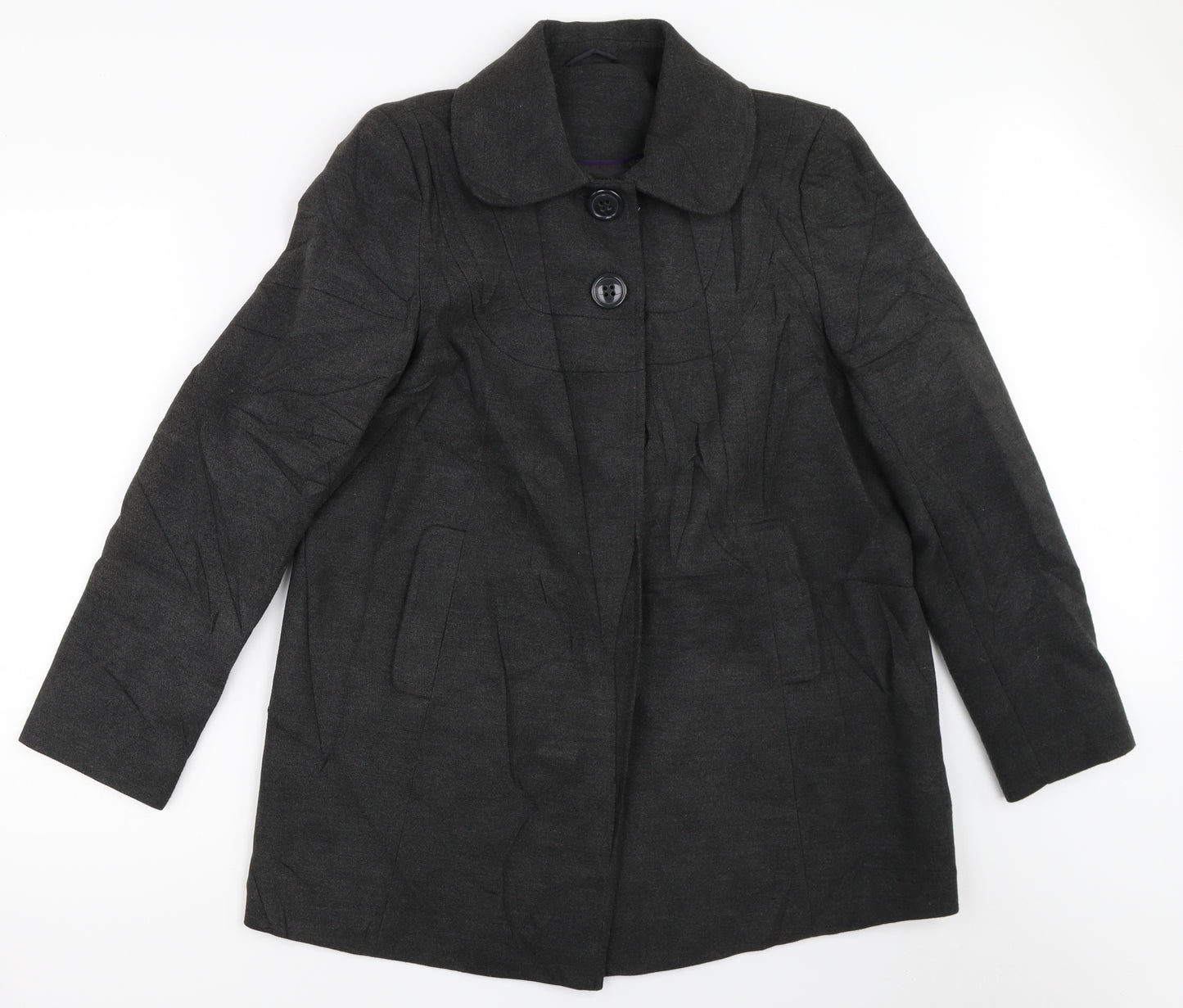 F&F Womens Grey   Overcoat Coat Size 14