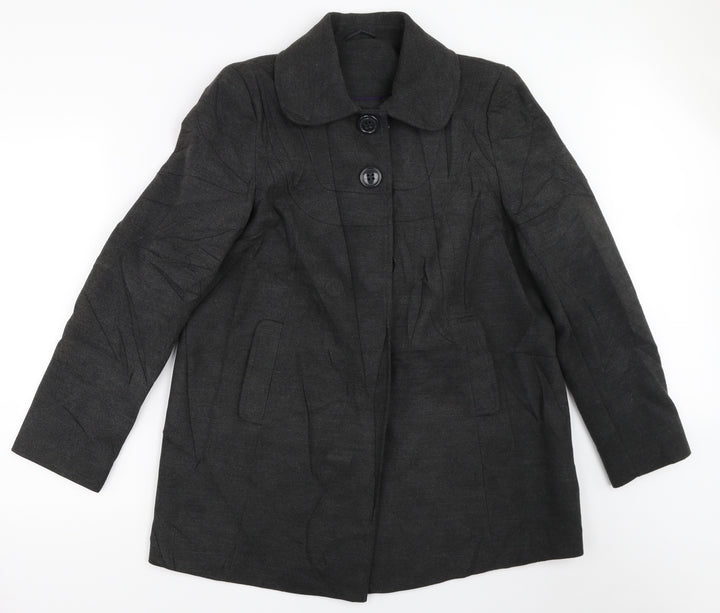 F&F Womens Grey   Overcoat Coat Size 14