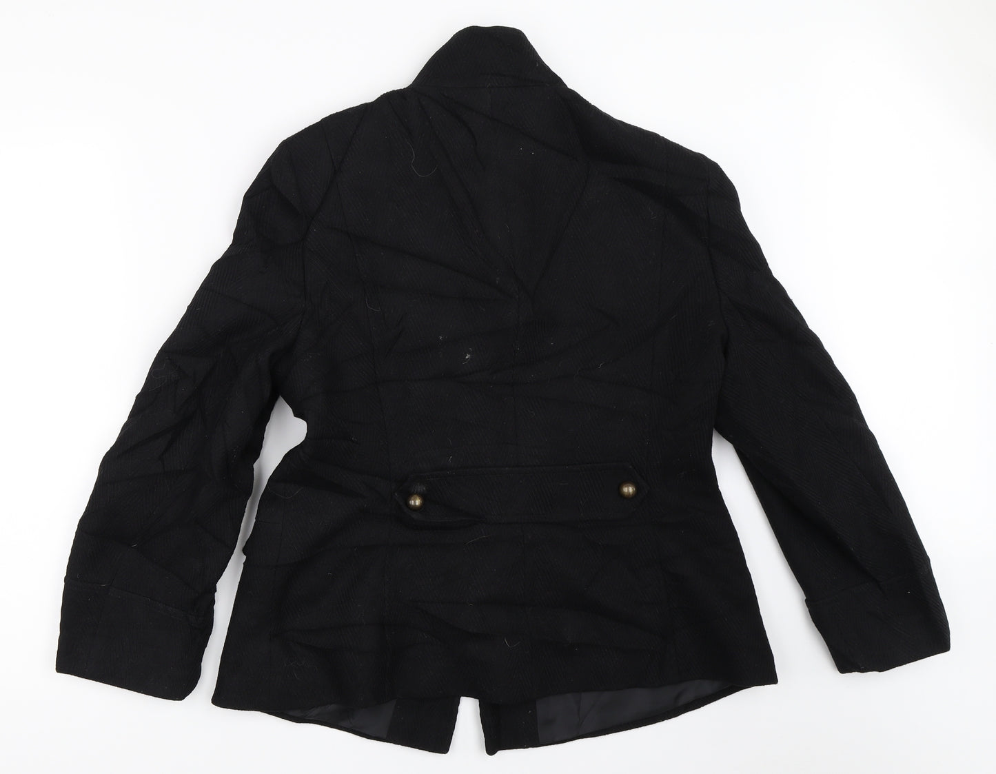 Debenhams Womens Black   Overcoat Coat Size 16