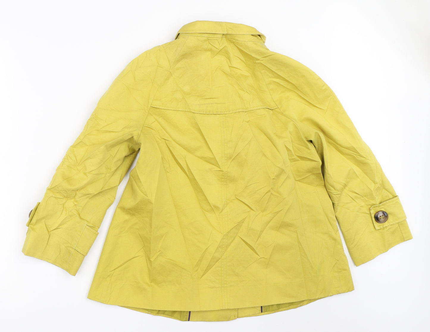Marks and Spencer Womens Yellow   Pea Coat Coat Size 10