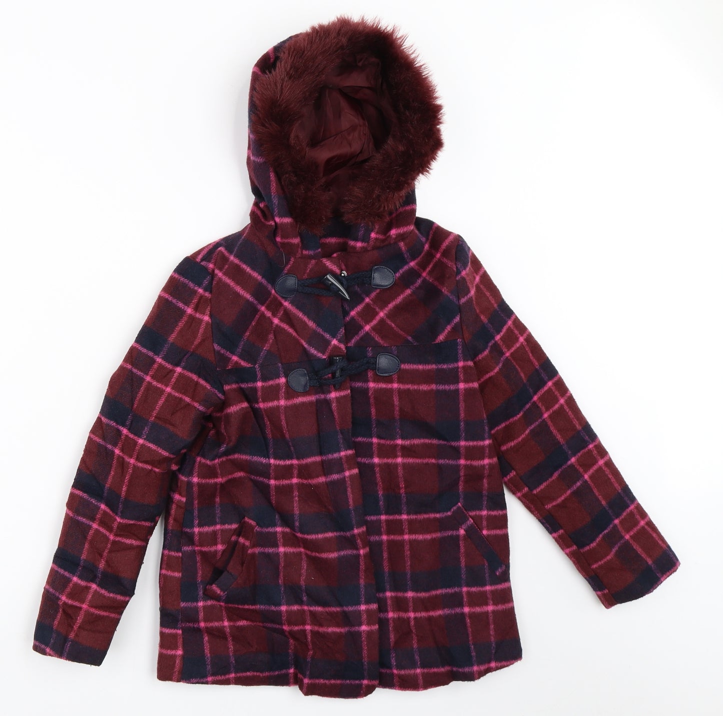 TU Girls Purple   Overcoat Coat Size 5-6 Years