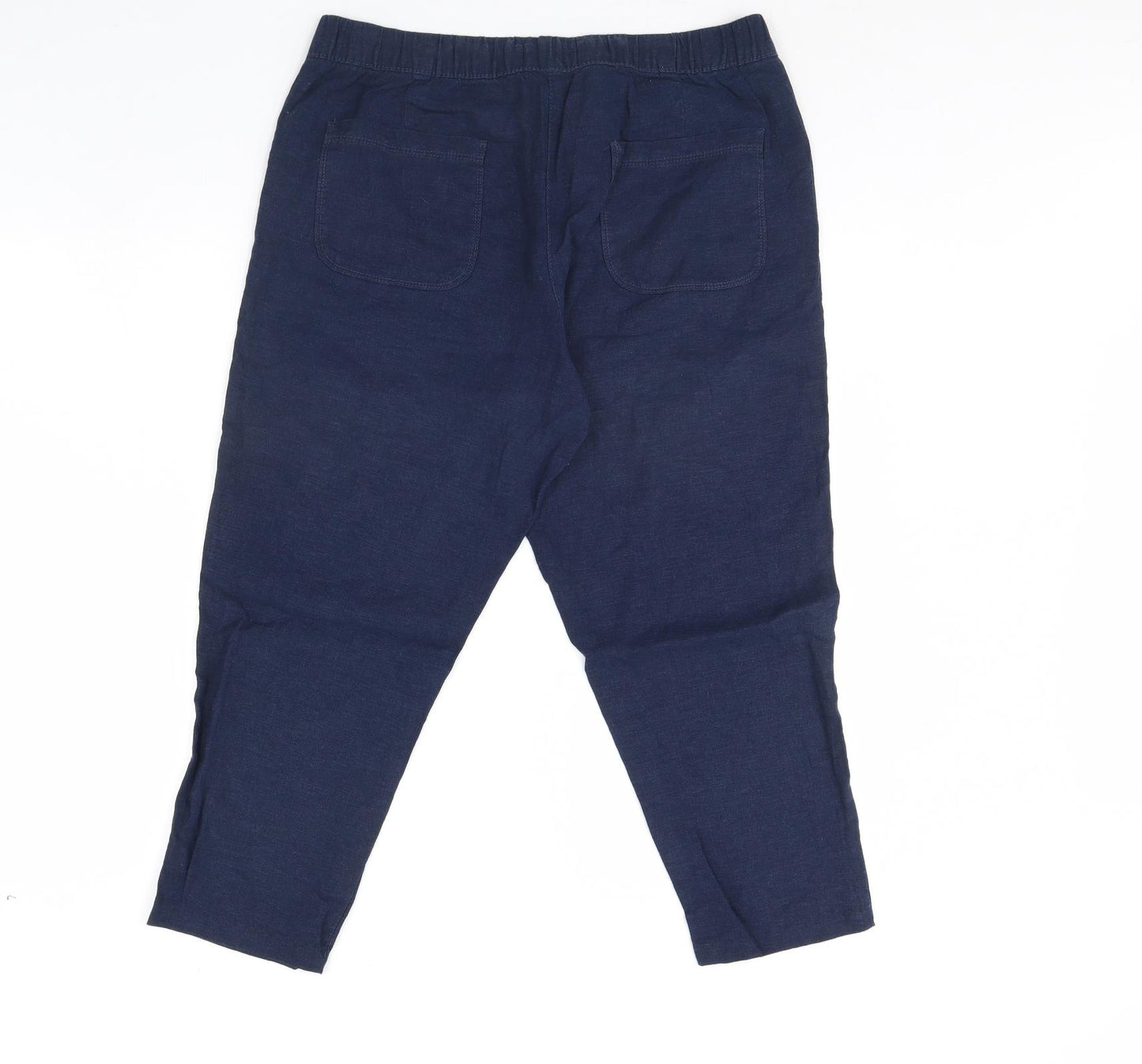 Debenhams Womens Blue   Cropped Trousers Size 12 L23 in
