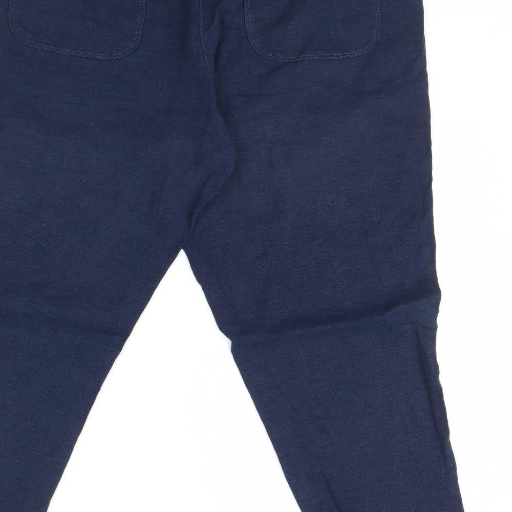 Debenhams Womens Blue   Cropped Trousers Size 12 L23 in
