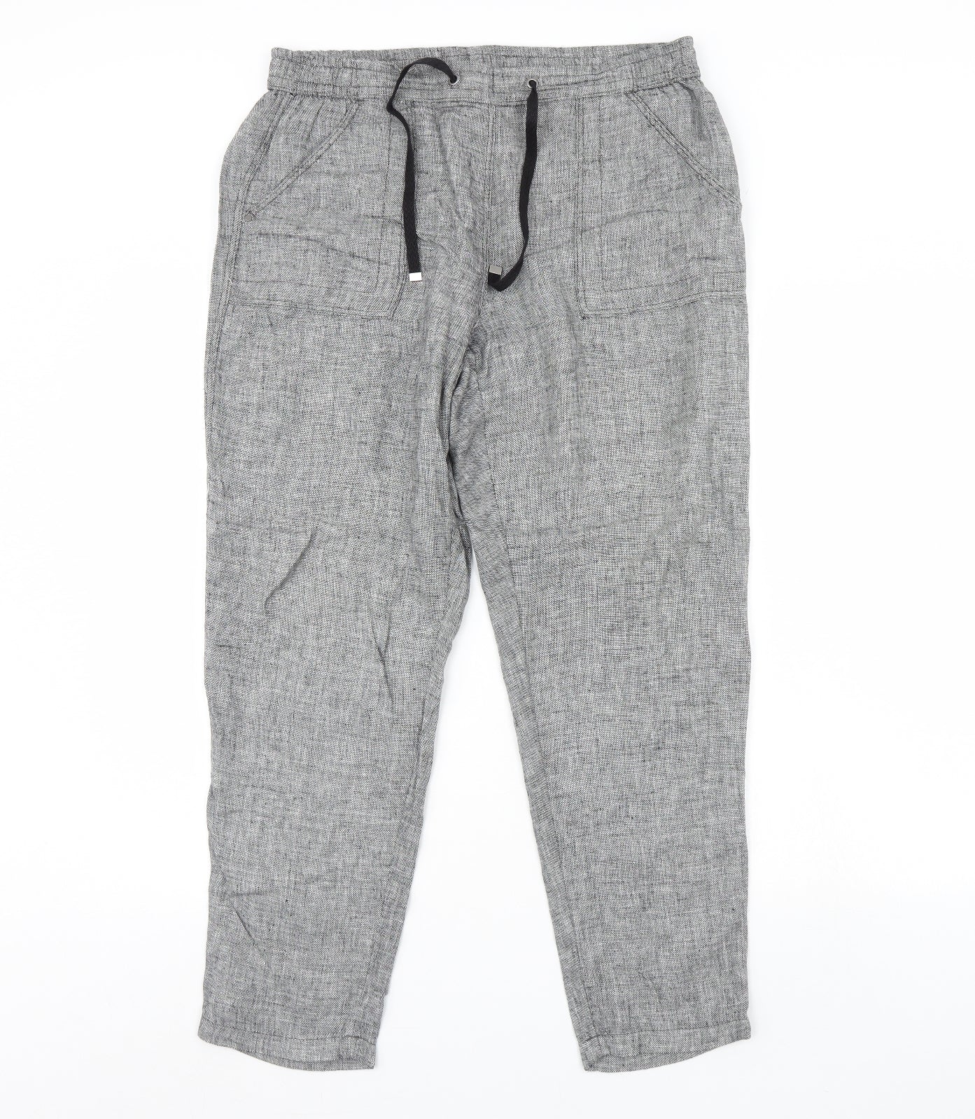 Nutmeg Womens Grey   Trousers  Size 12 L26 in