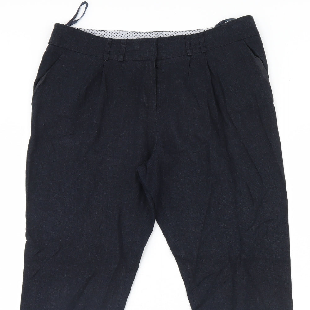 M&Co Womens Blue   Trousers  Size 12 L27 in