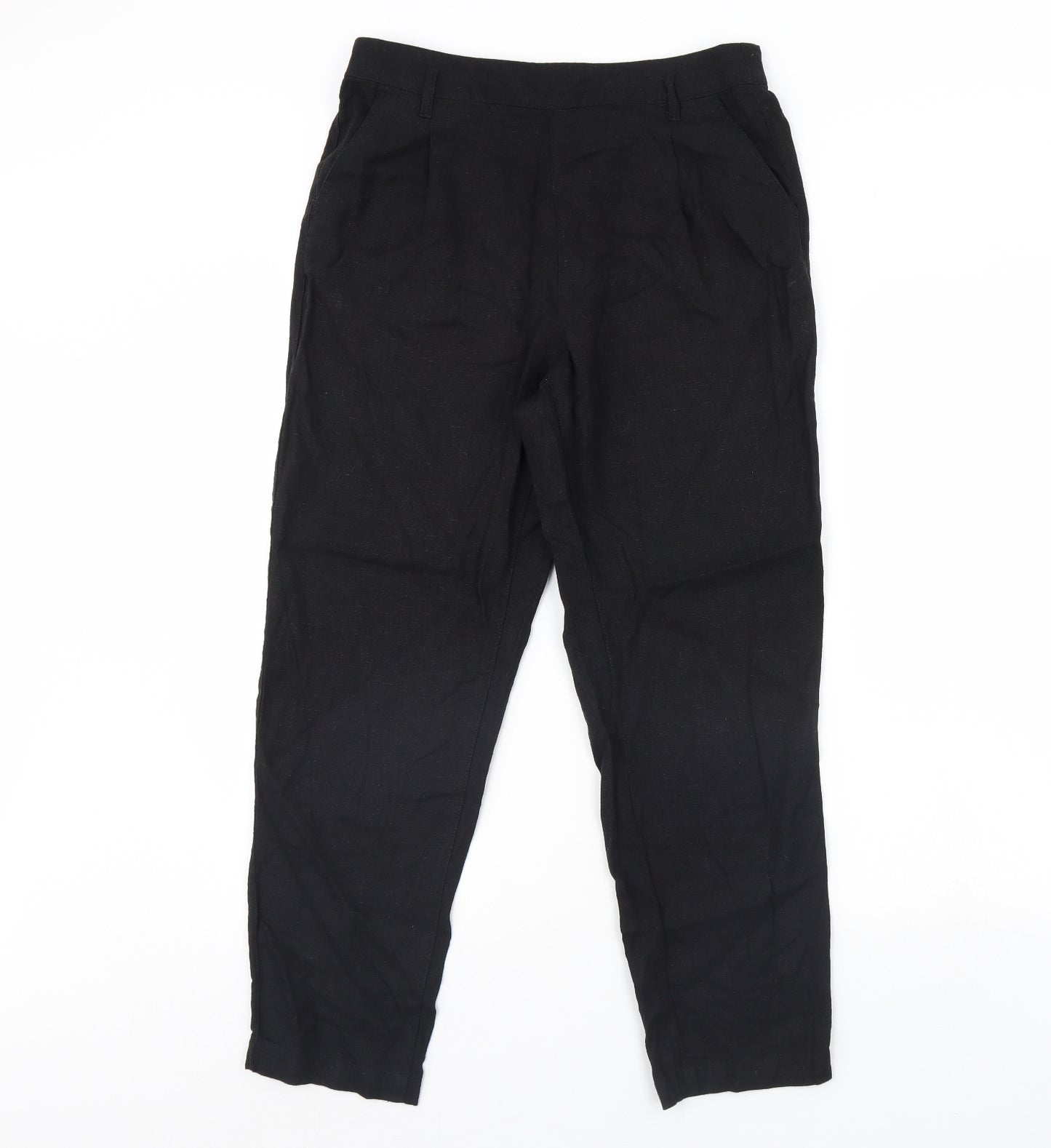 M&Co Womens Black   Trousers  Size 12 L28 in