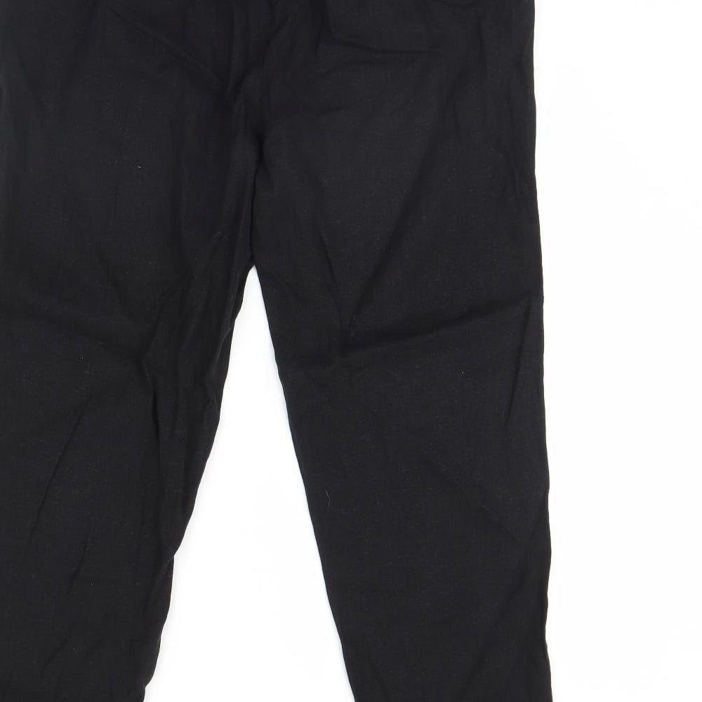M&Co Womens Black   Trousers  Size 12 L28 in