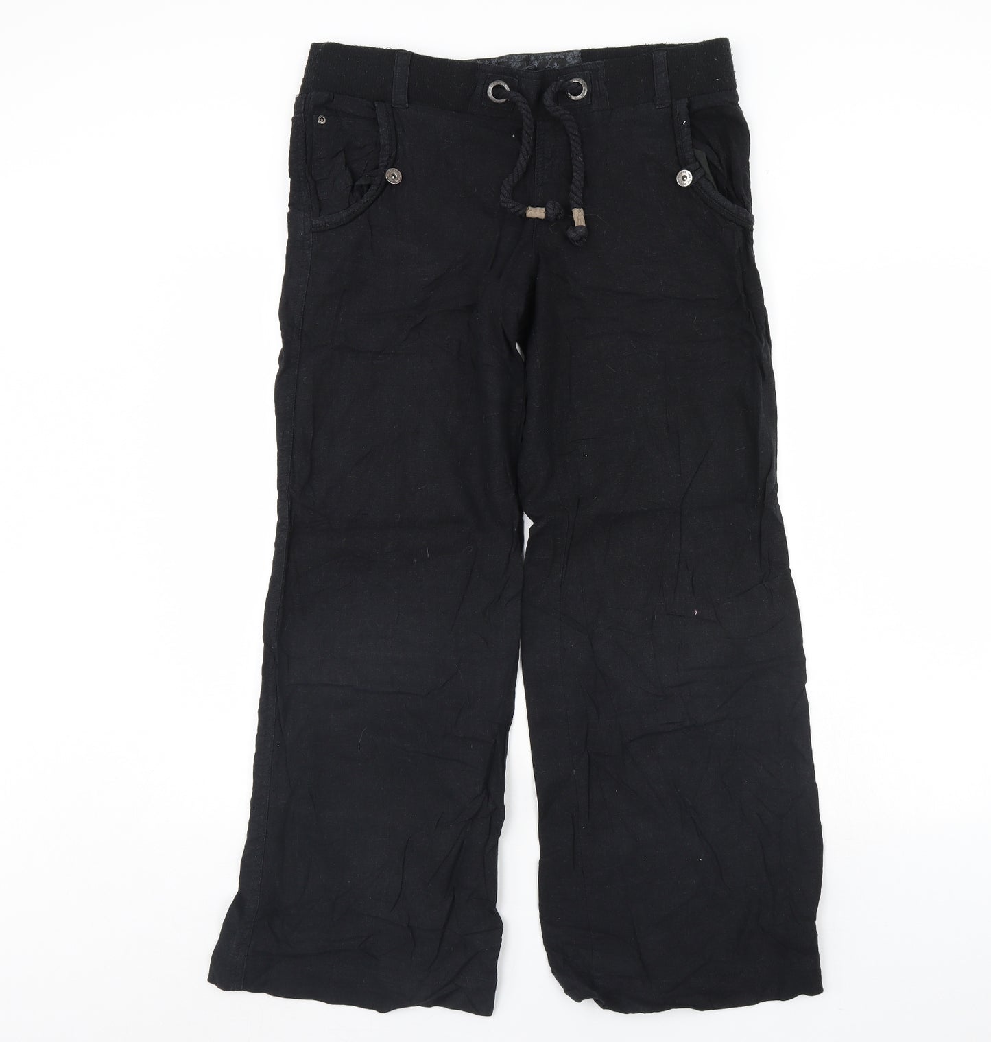New Look Womens Black   Trousers  Size 10 L28 in
