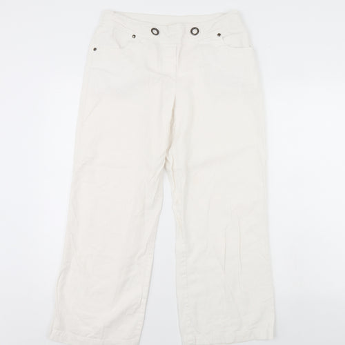 BHS Womens Ivory   Trousers  Size 12 L26 in
