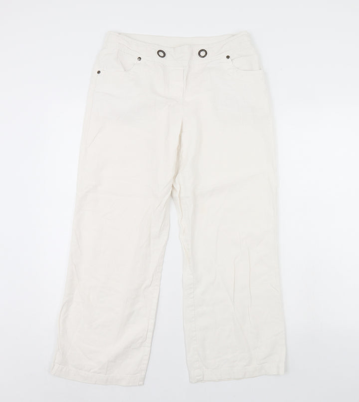 BHS Womens Ivory   Trousers  Size 12 L26 in