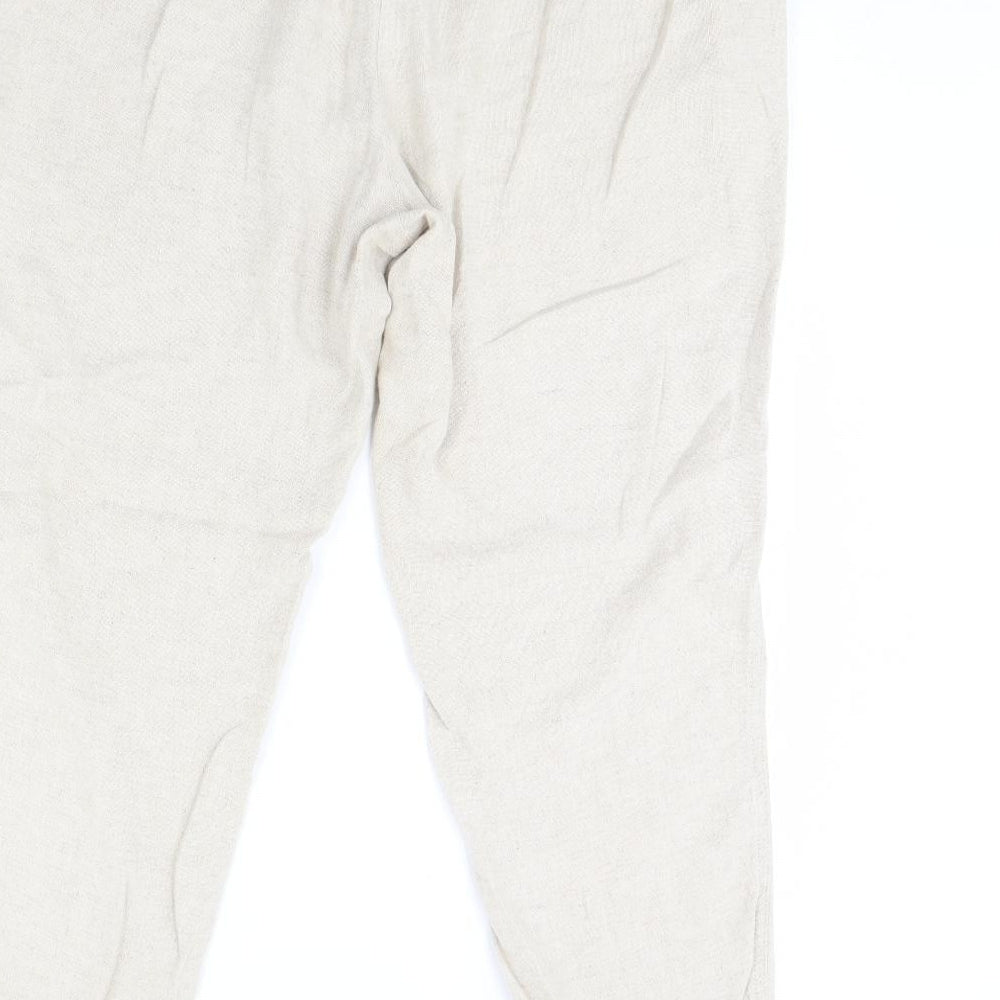 Papaya Womens Beige   Trousers  Size 14 L30 in