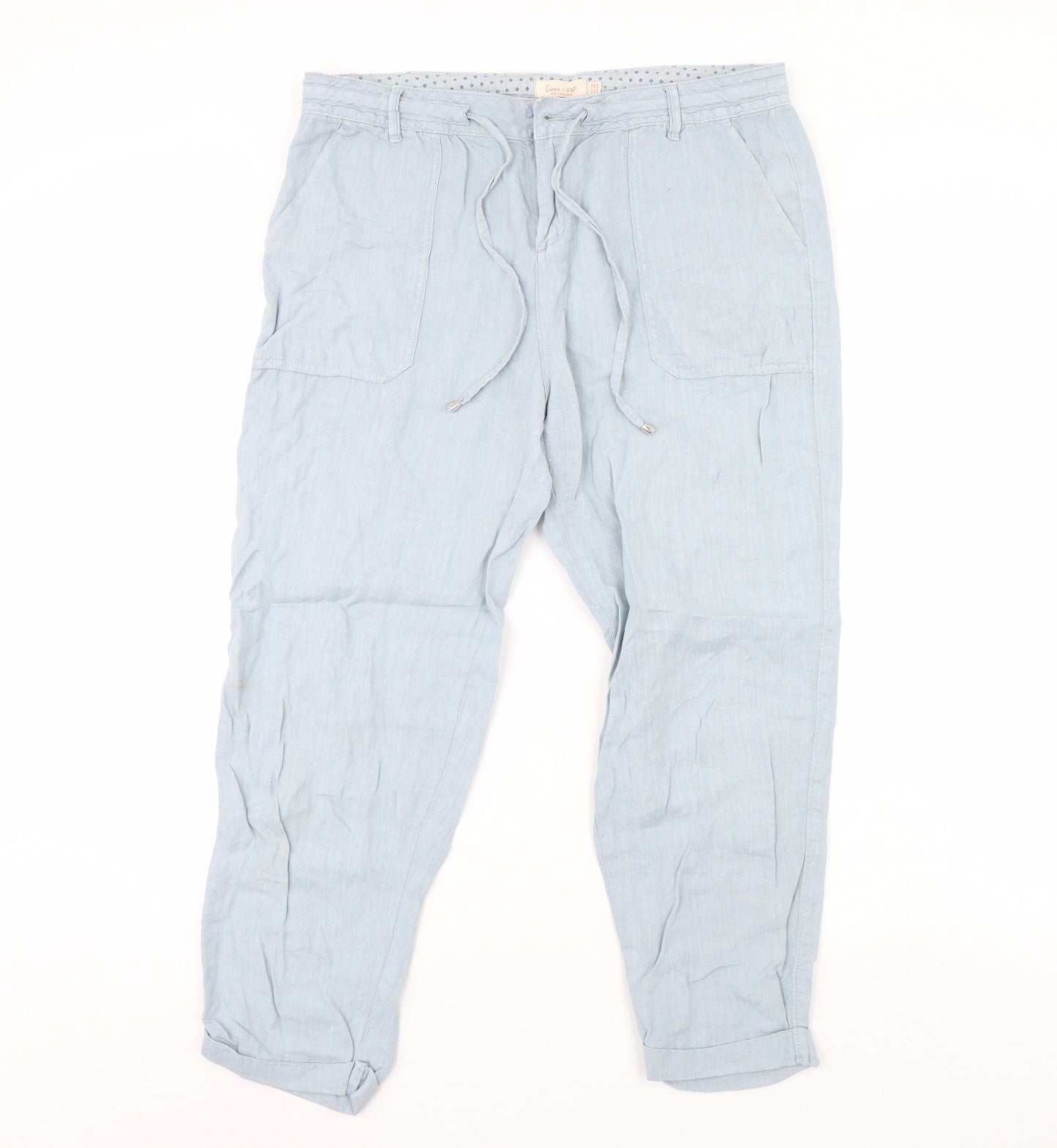 F&F Womens Blue   Trousers  Size 14 L27 in