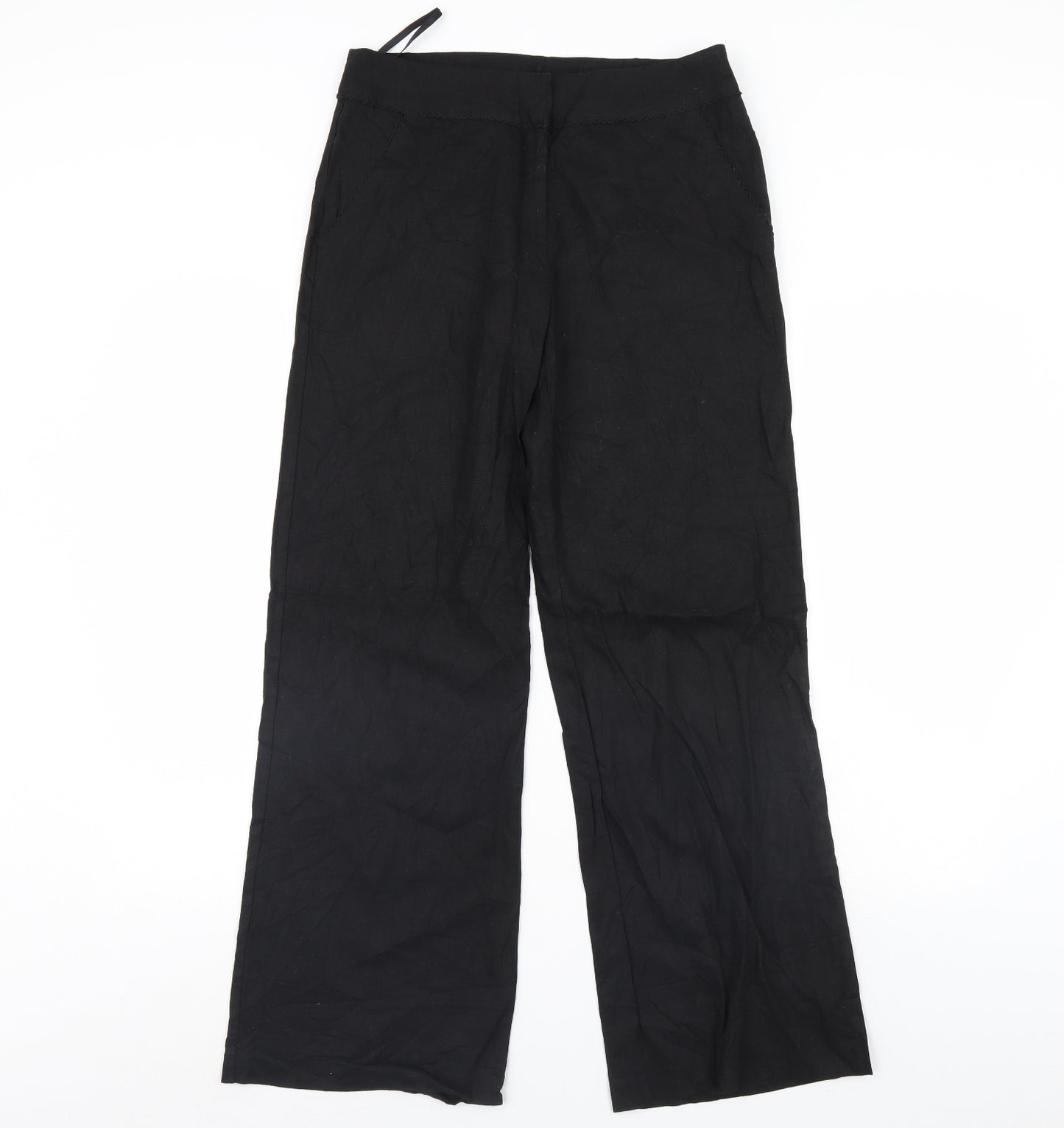 M&Co Womens Black   Trousers  Size 12 L30 in