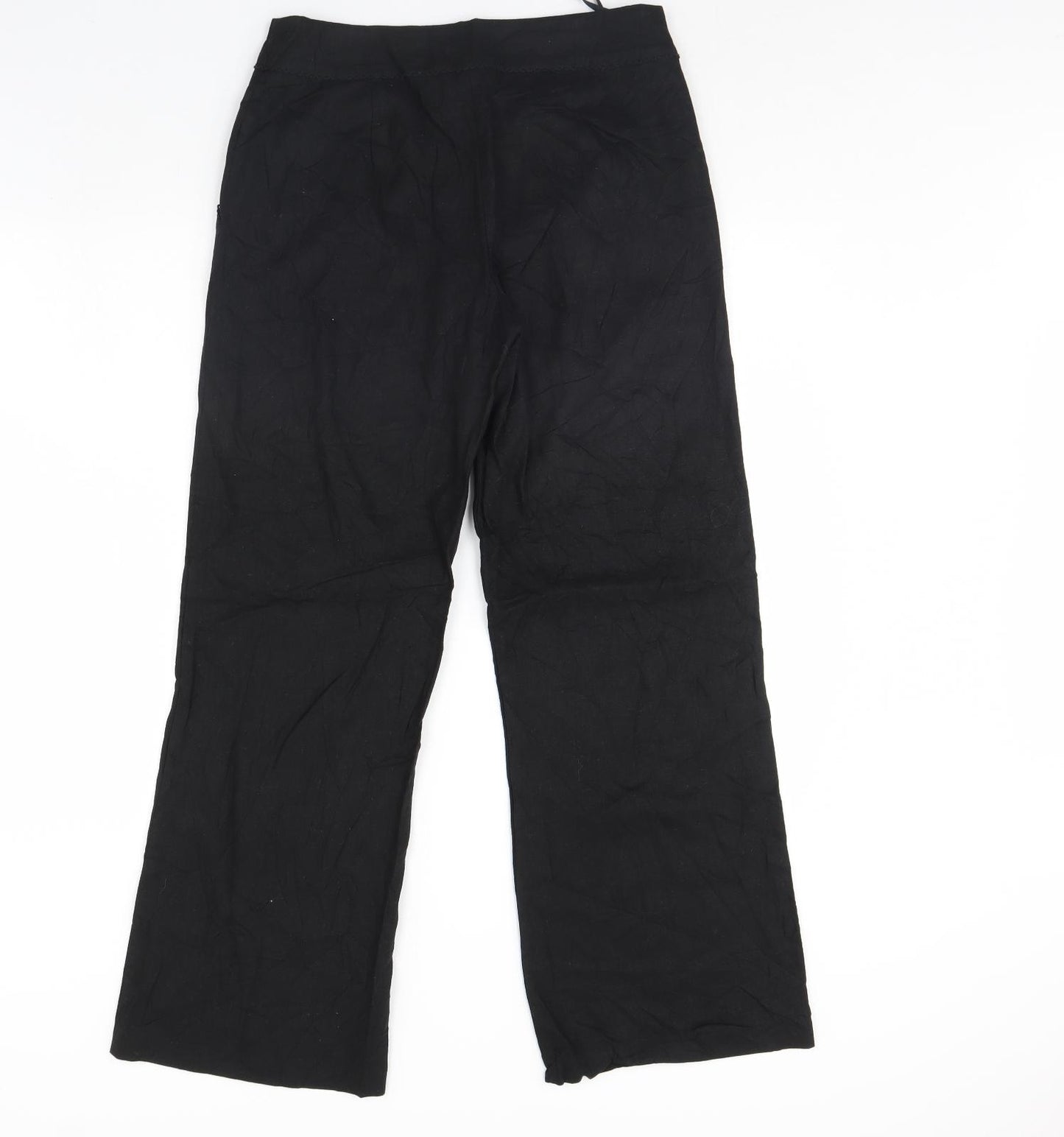 M&Co Womens Black   Trousers  Size 12 L30 in