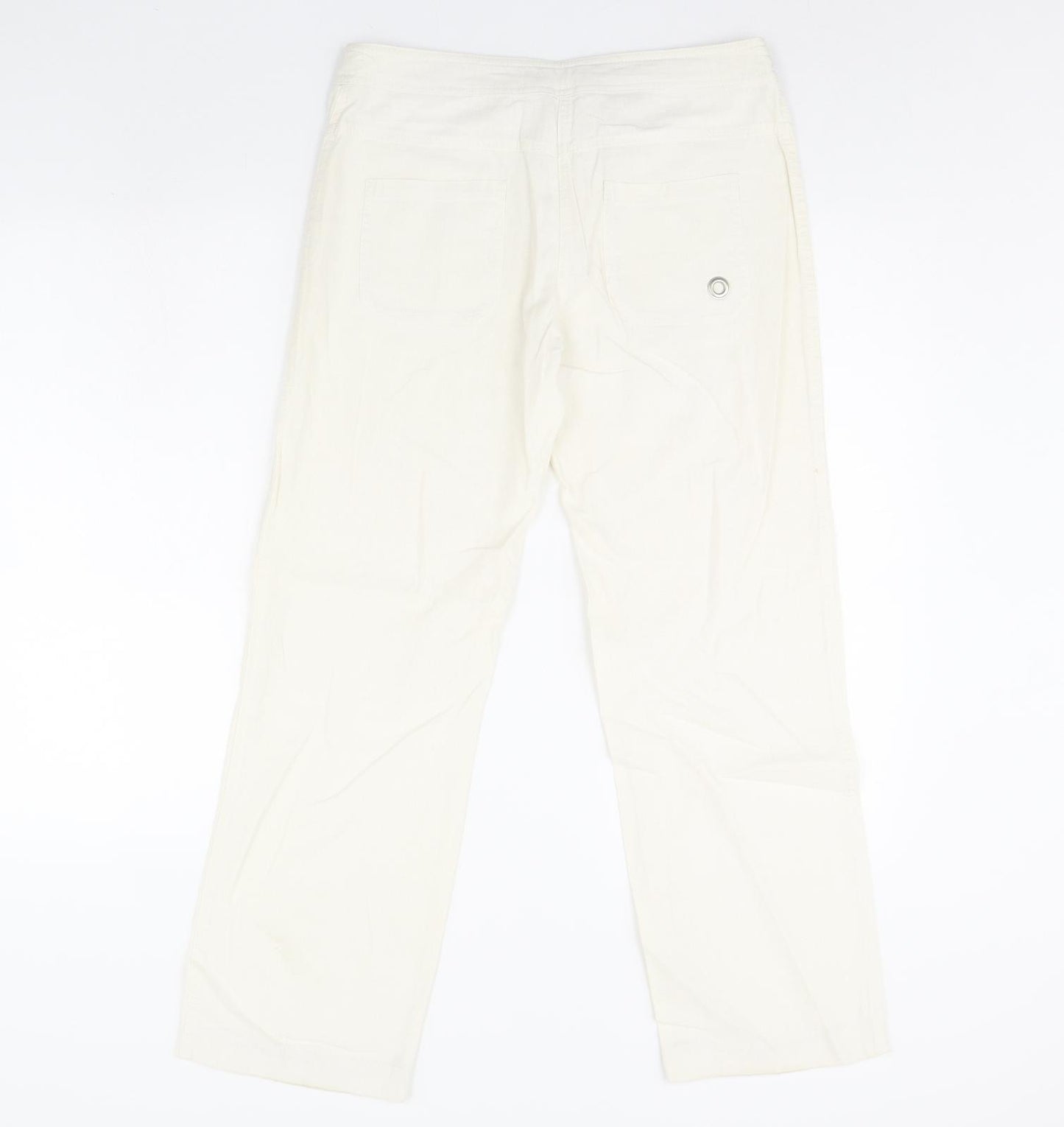 Papaya Womens Ivory   Trousers  Size 8 L30 in