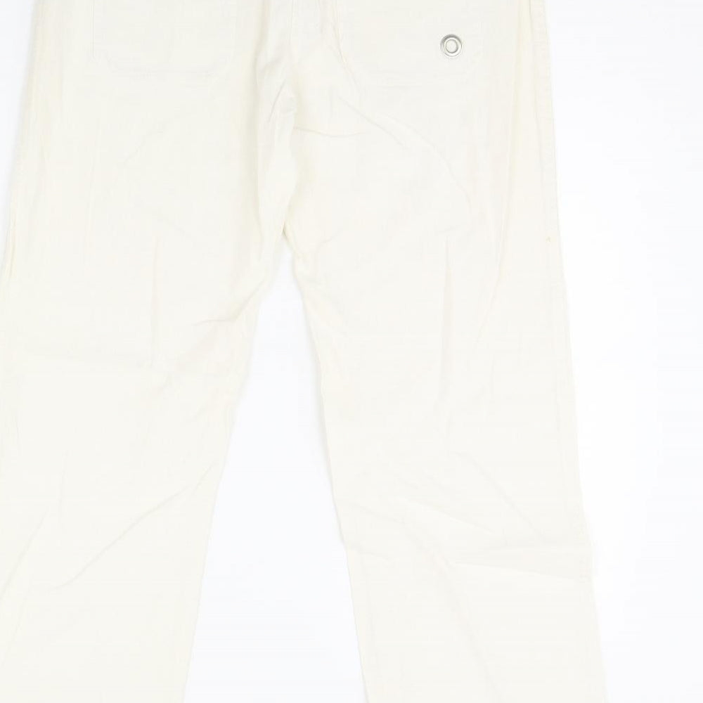 Papaya Womens Ivory   Trousers  Size 8 L30 in