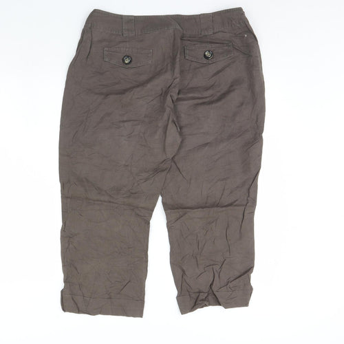 Cameieu Womens Brown   Cropped Trousers Size 16 L23 in