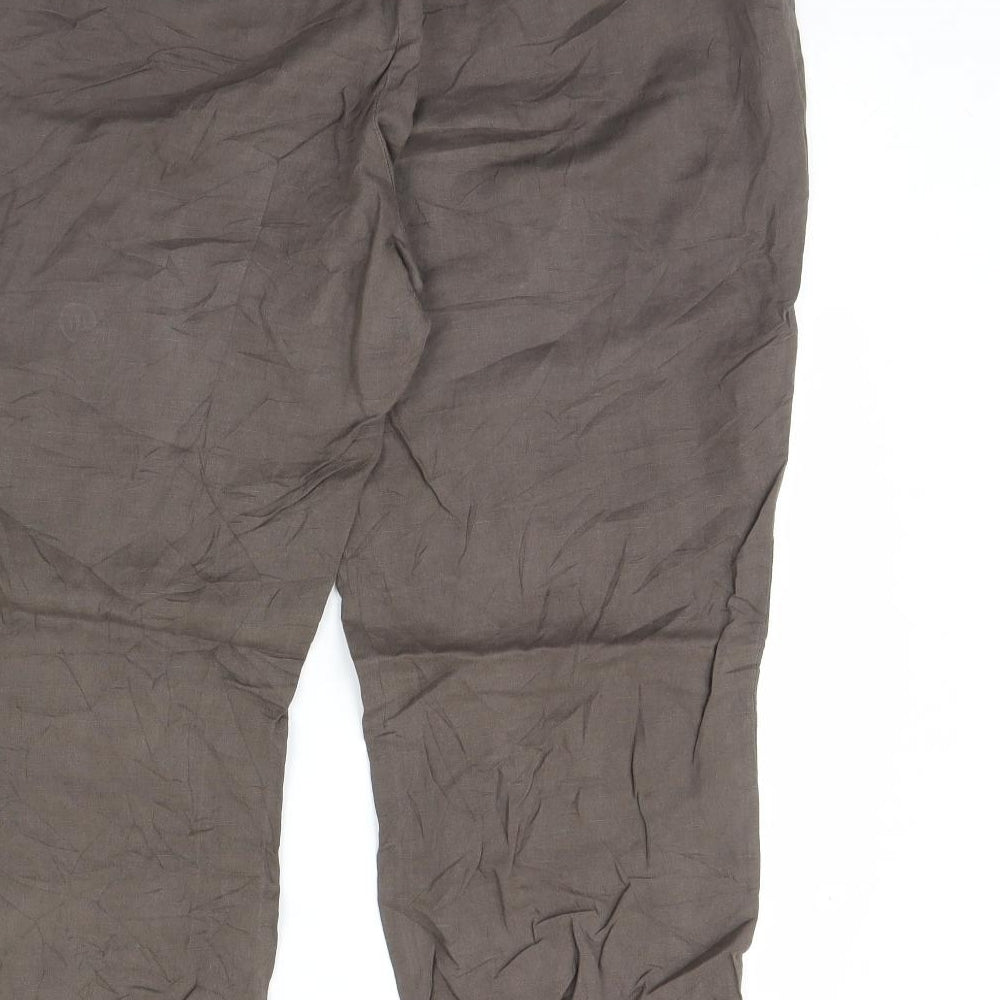 Cameieu Womens Brown   Cropped Trousers Size 16 L23 in