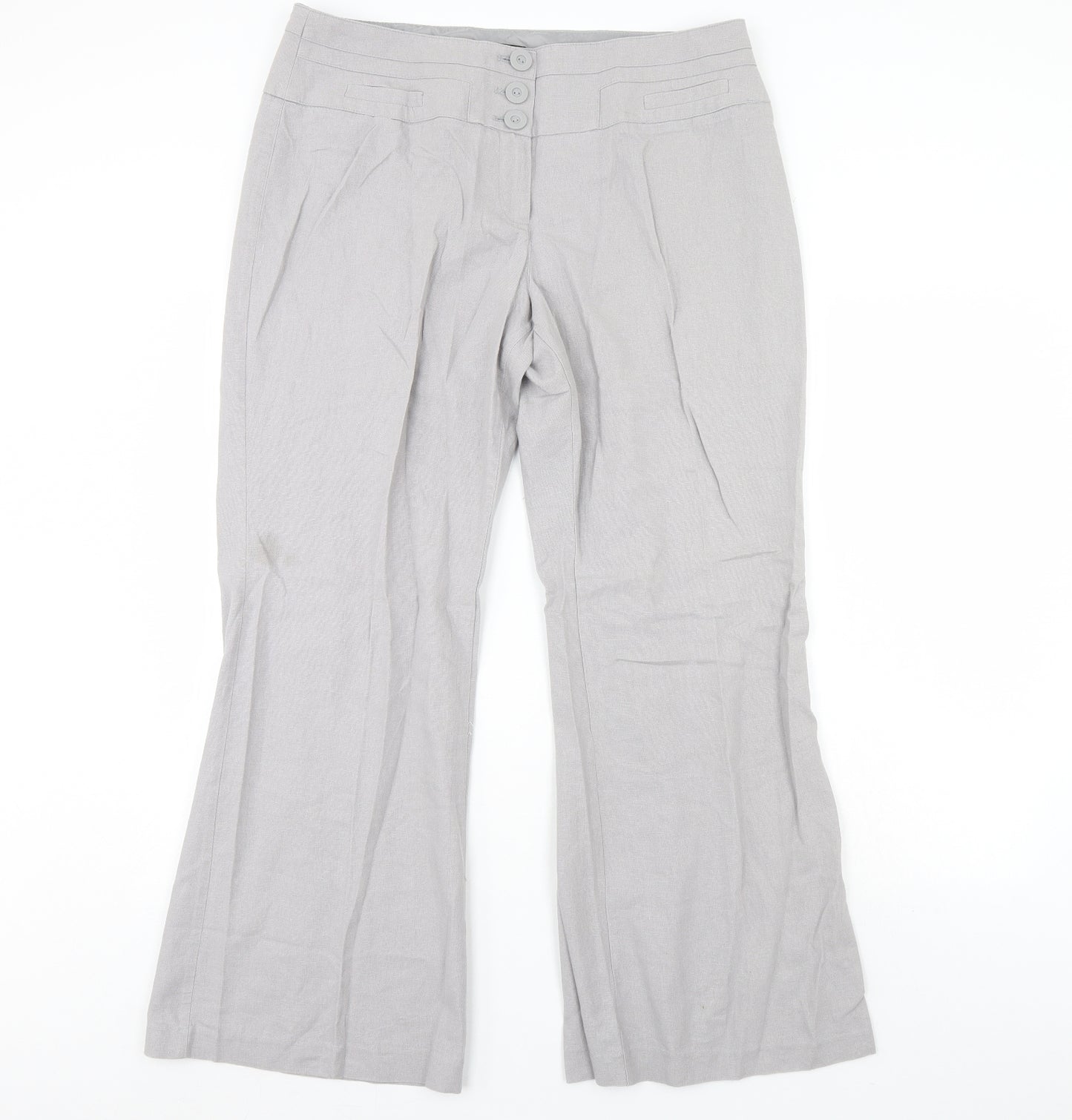 Debenhams Womens Grey   Trousers  Size 16 L32 in