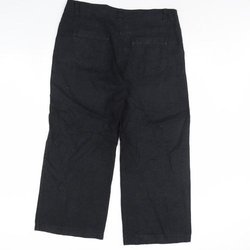 M&S Womens Black   Trousers  Size 14 L29 in