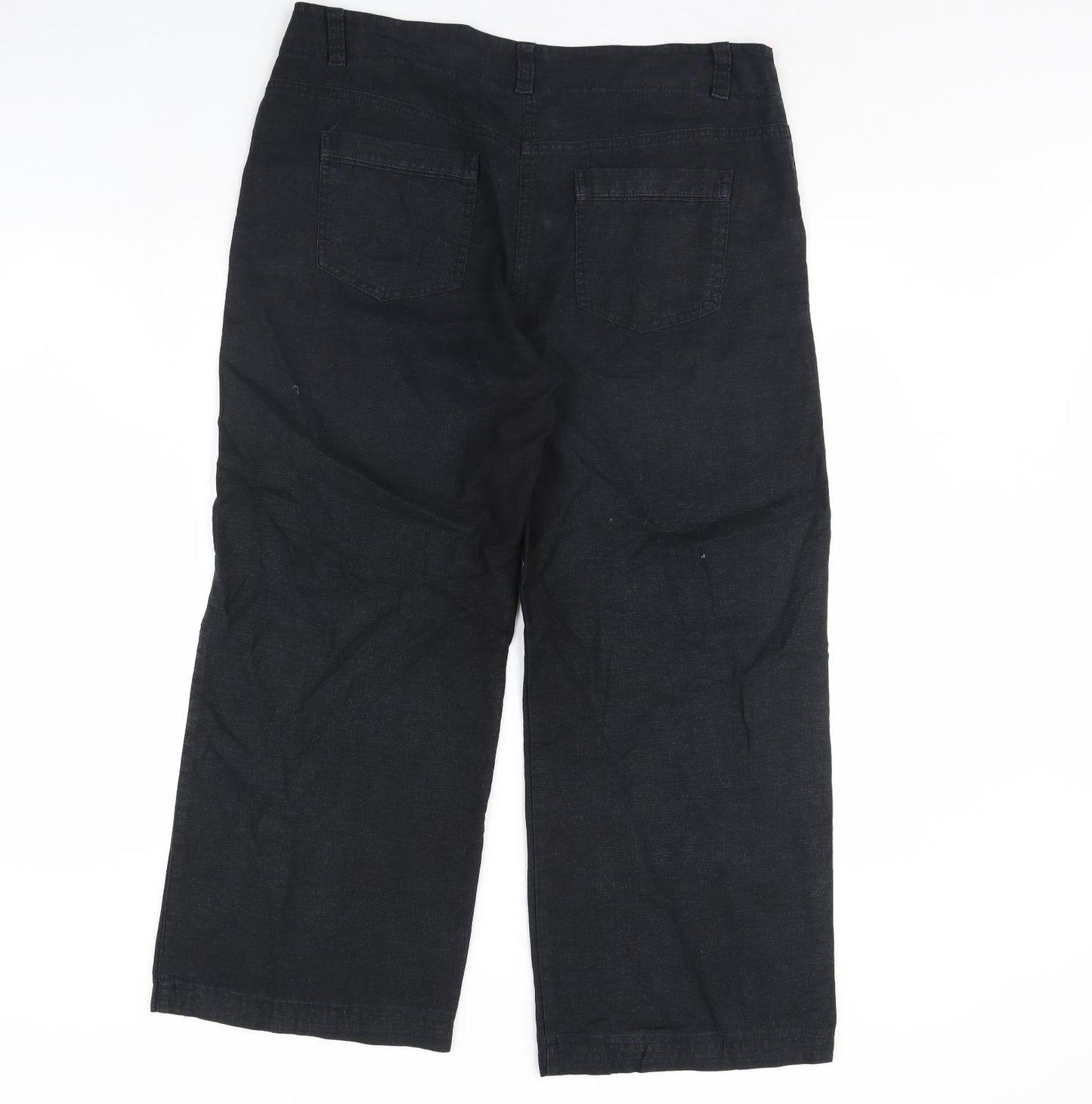 M&S Womens Black   Trousers  Size 14 L29 in