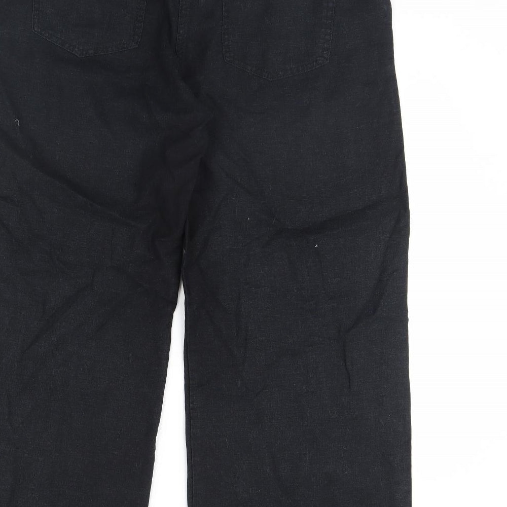 M&S Womens Black   Trousers  Size 14 L29 in