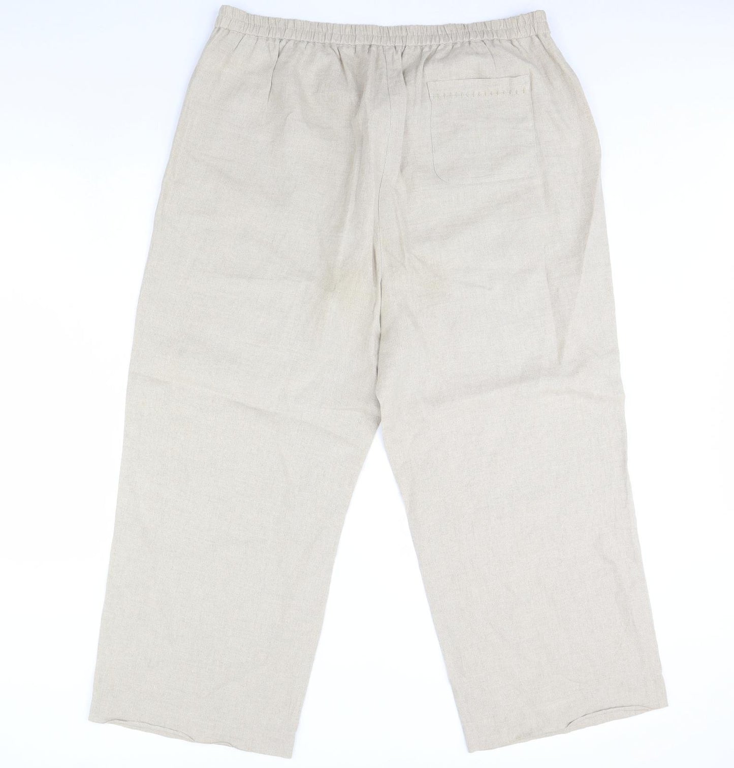 M&S Womens Beige   Trousers  Size 22 L28 in