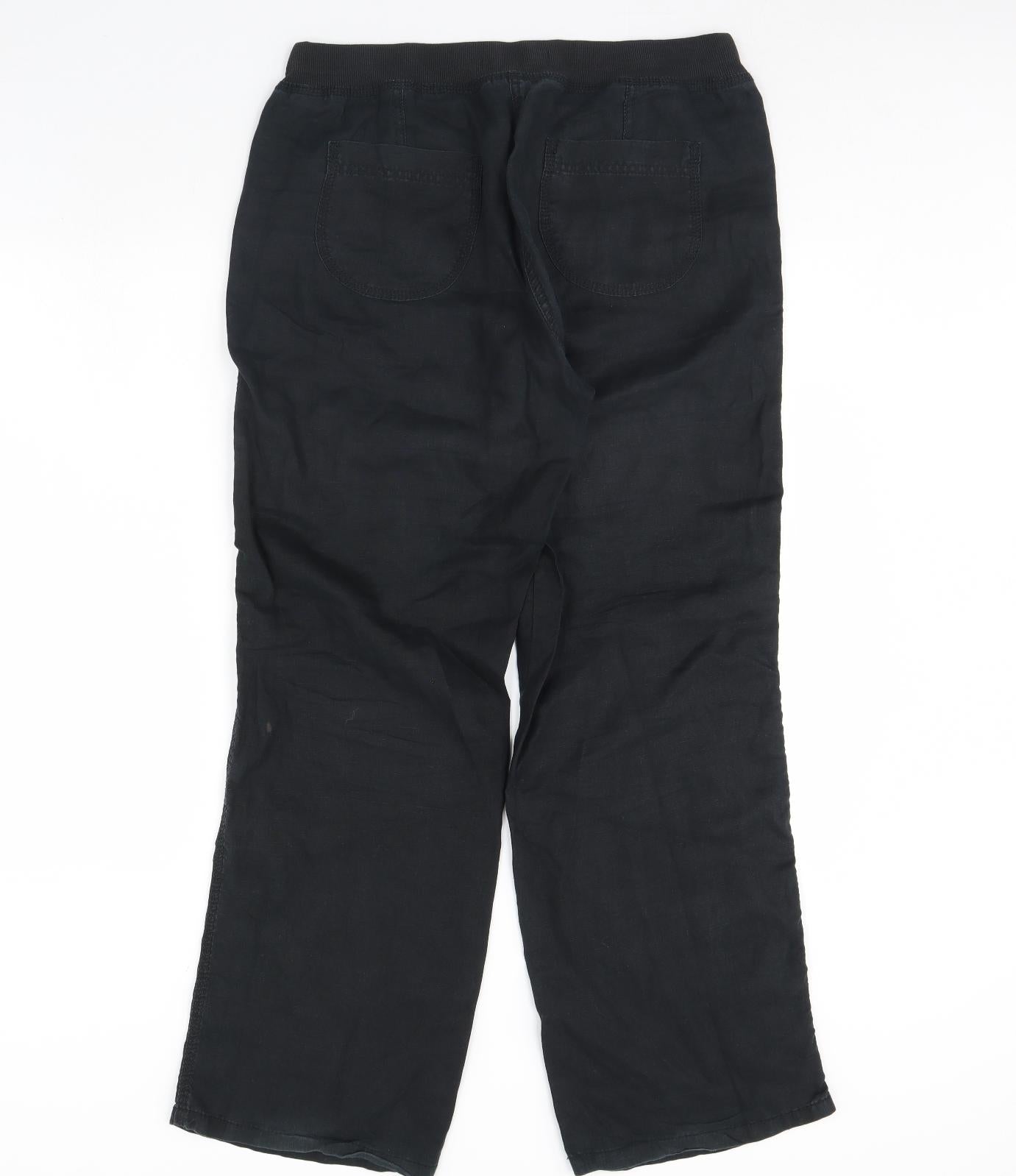 M&S Womens Black   Trousers  Size 12 L30 in