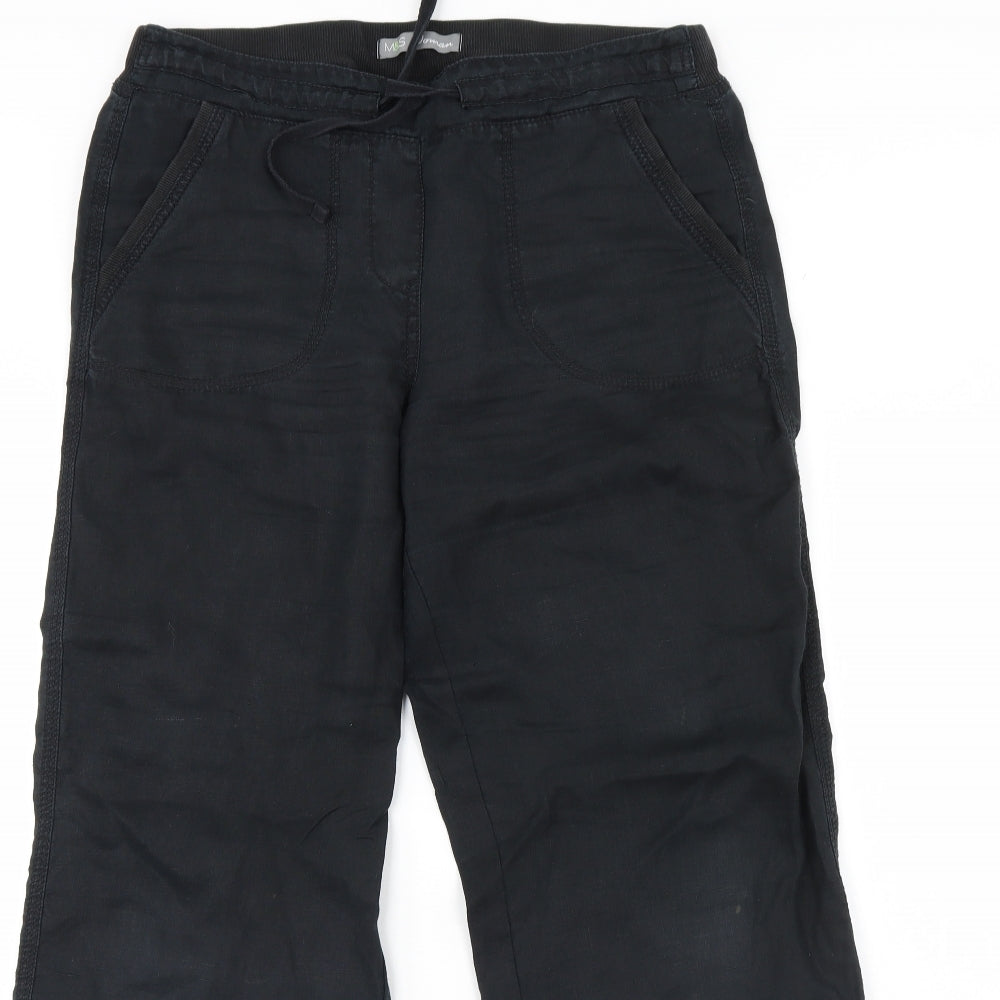 M&S Womens Black   Trousers  Size 12 L30 in