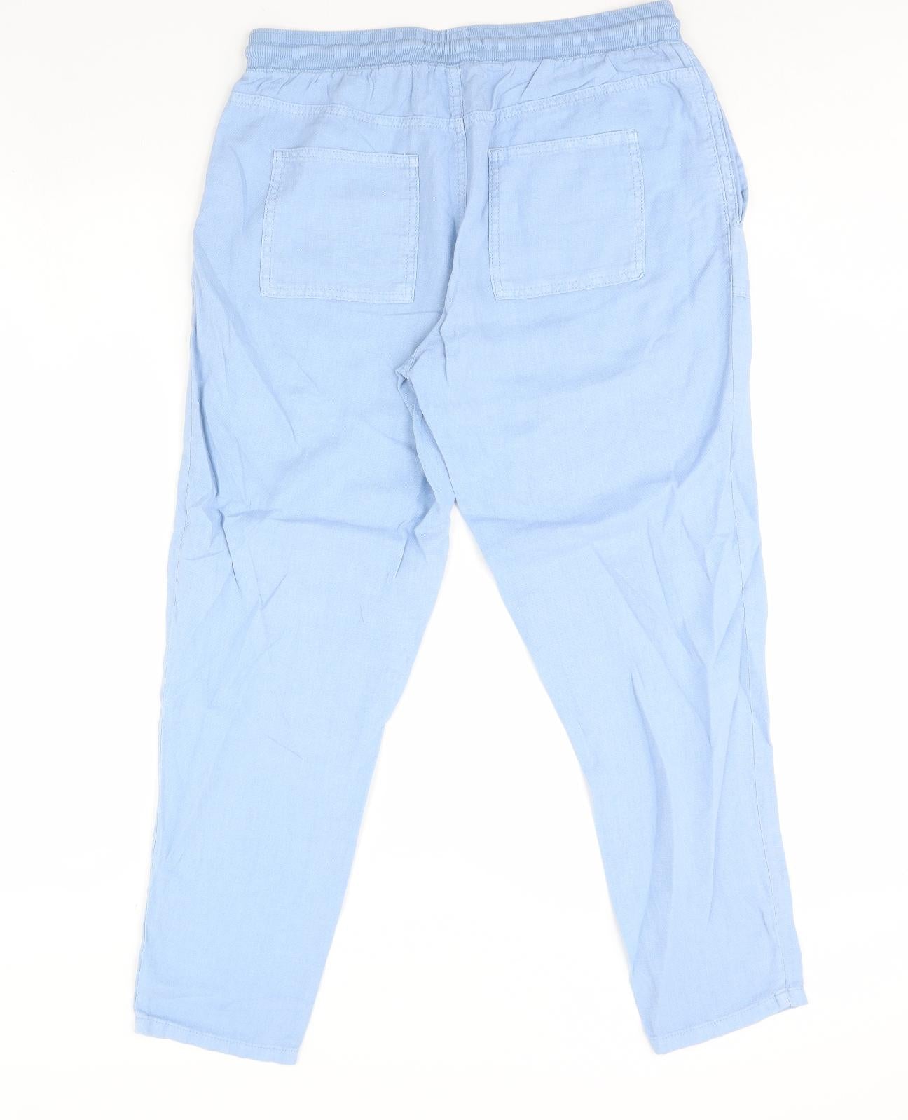 m&s Womens Blue   Trousers  Size 12 L30 in