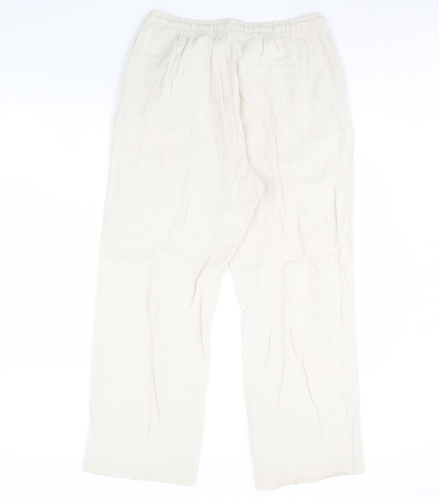 Papaya Womens Beige   Trousers  Size 12 L31 in