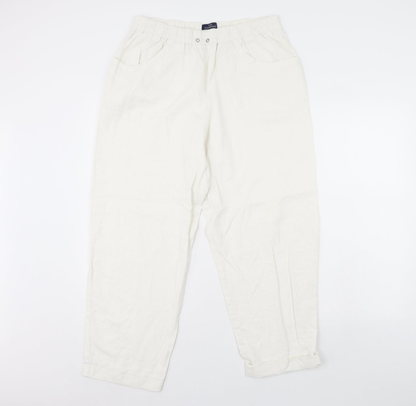 EB Company Womens White   Trousers  Size 12 L28 in