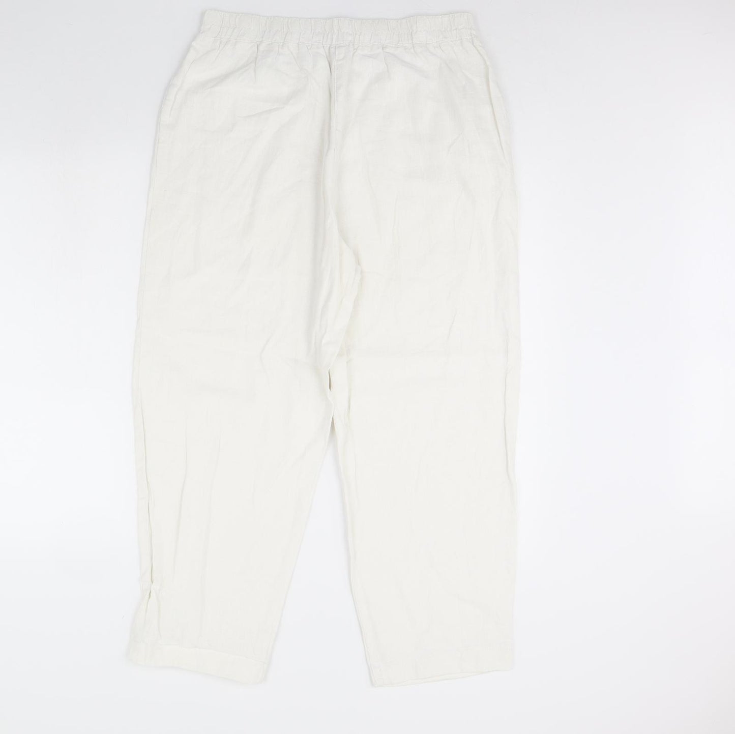 EB Company Womens White   Trousers  Size 12 L28 in