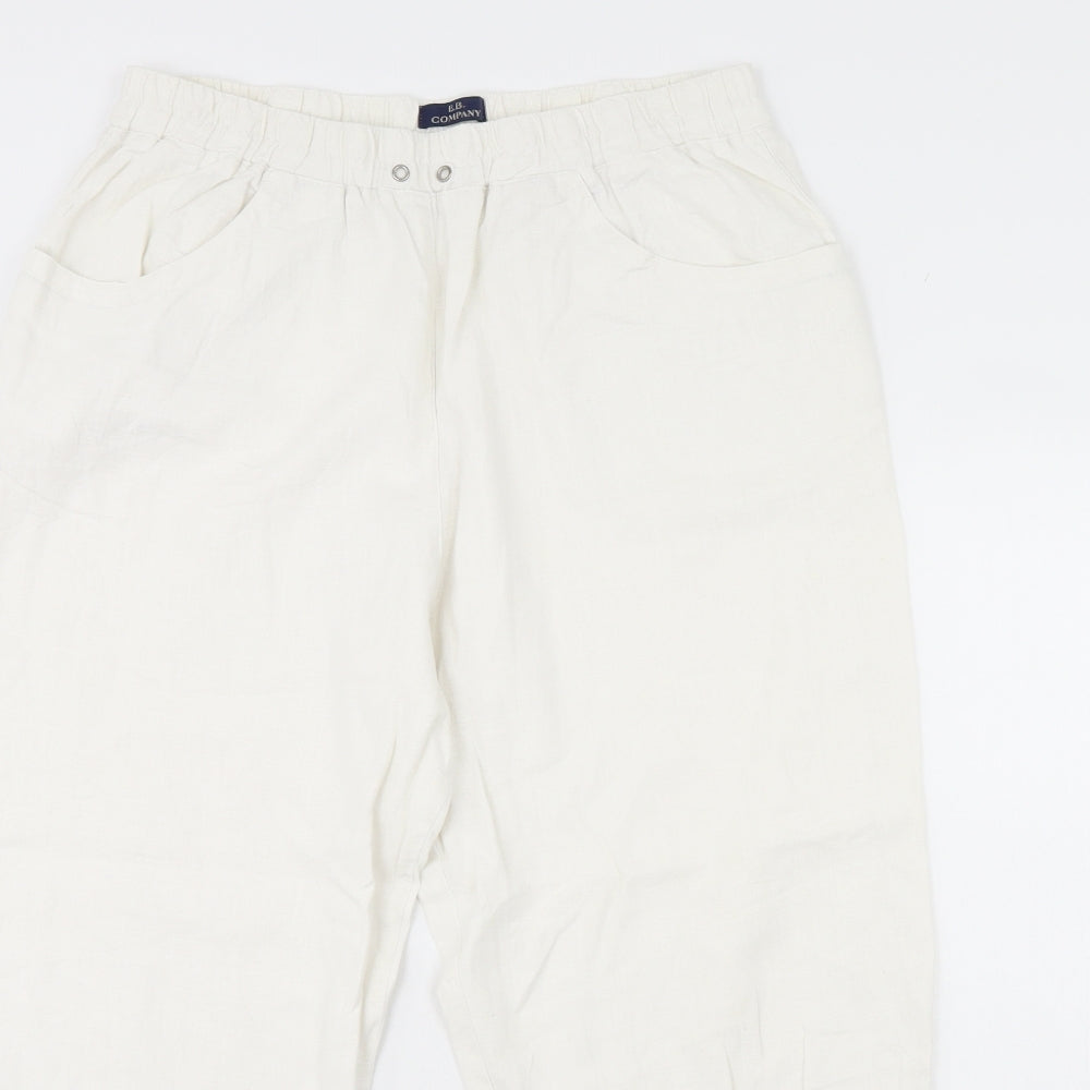 EB Company Womens White   Trousers  Size 12 L28 in