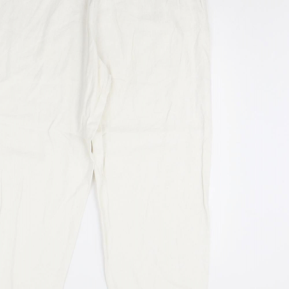 EB Company Womens White   Trousers  Size 12 L28 in