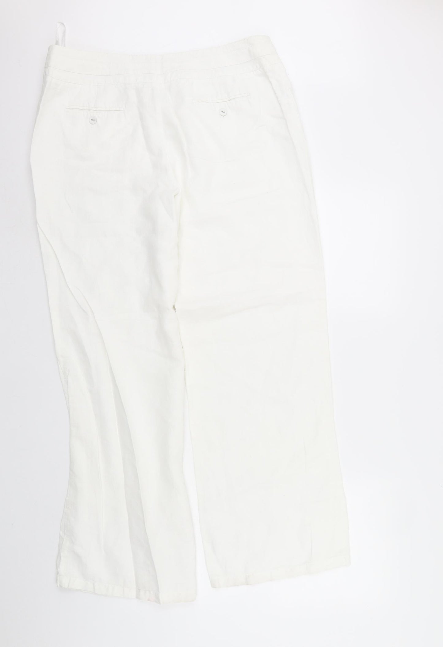 Monsoon Womens White   Trousers  Size 16 L35 in
