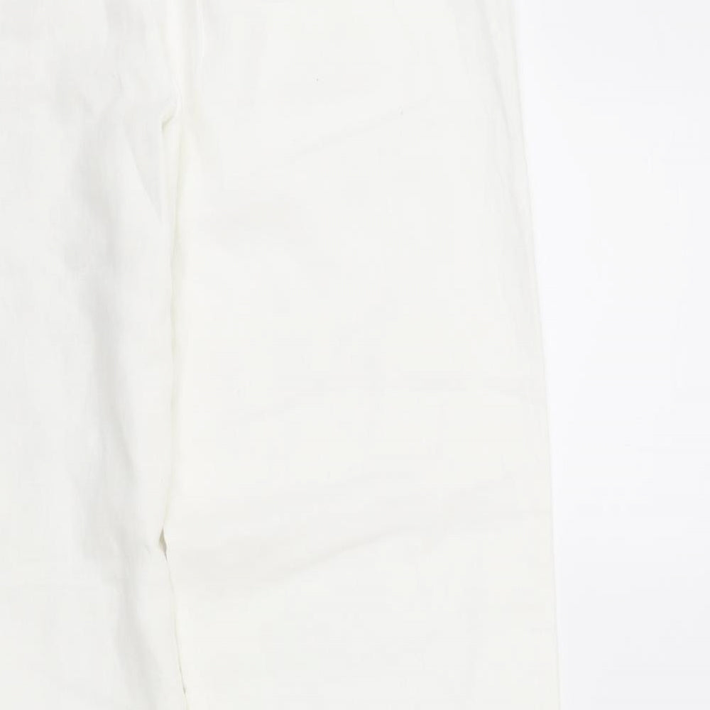 Monsoon Womens White   Trousers  Size 16 L35 in