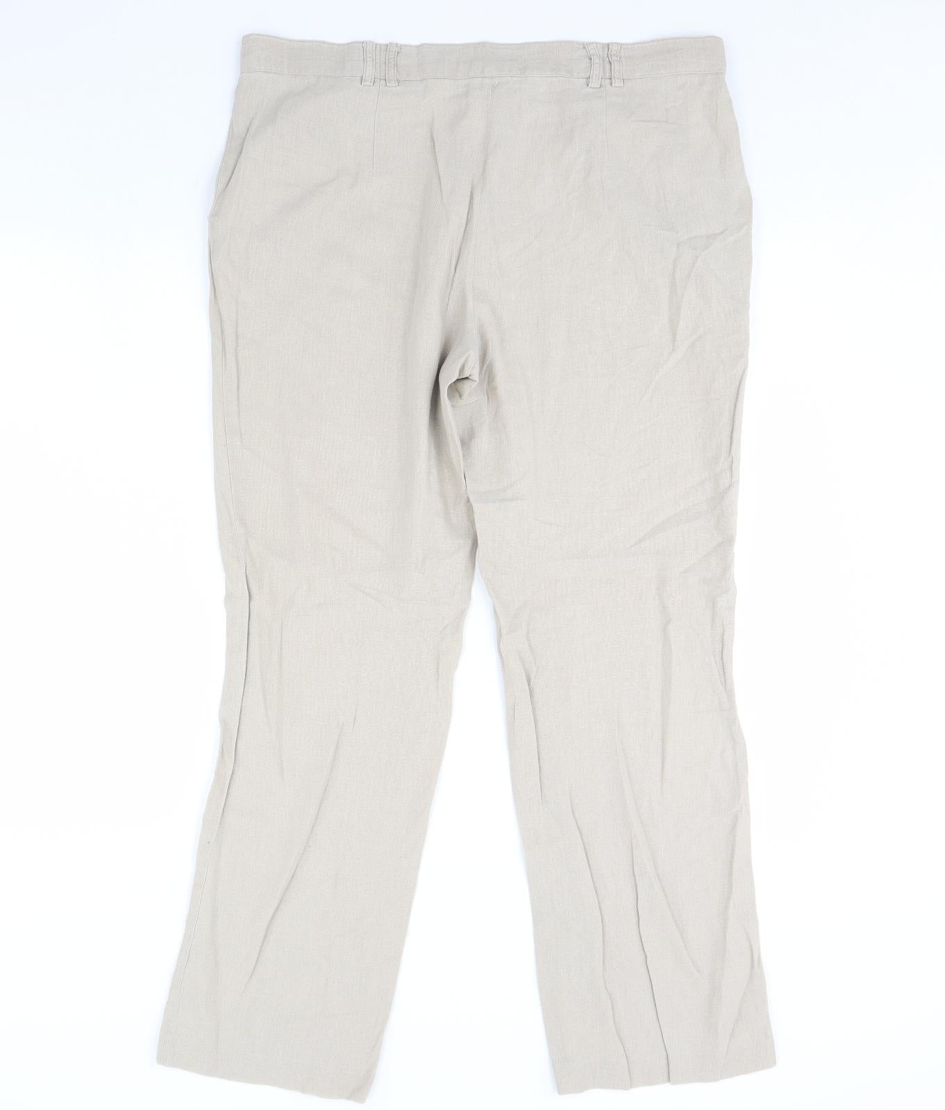Klass Womens Beige   Trousers  Size 14 L30 in