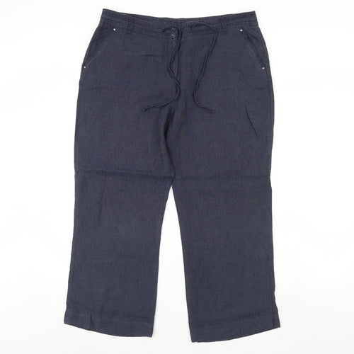 John Rocha Womens Blue   Trousers  Size 16 L28 in