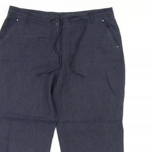 John Rocha Womens Blue   Trousers  Size 16 L28 in