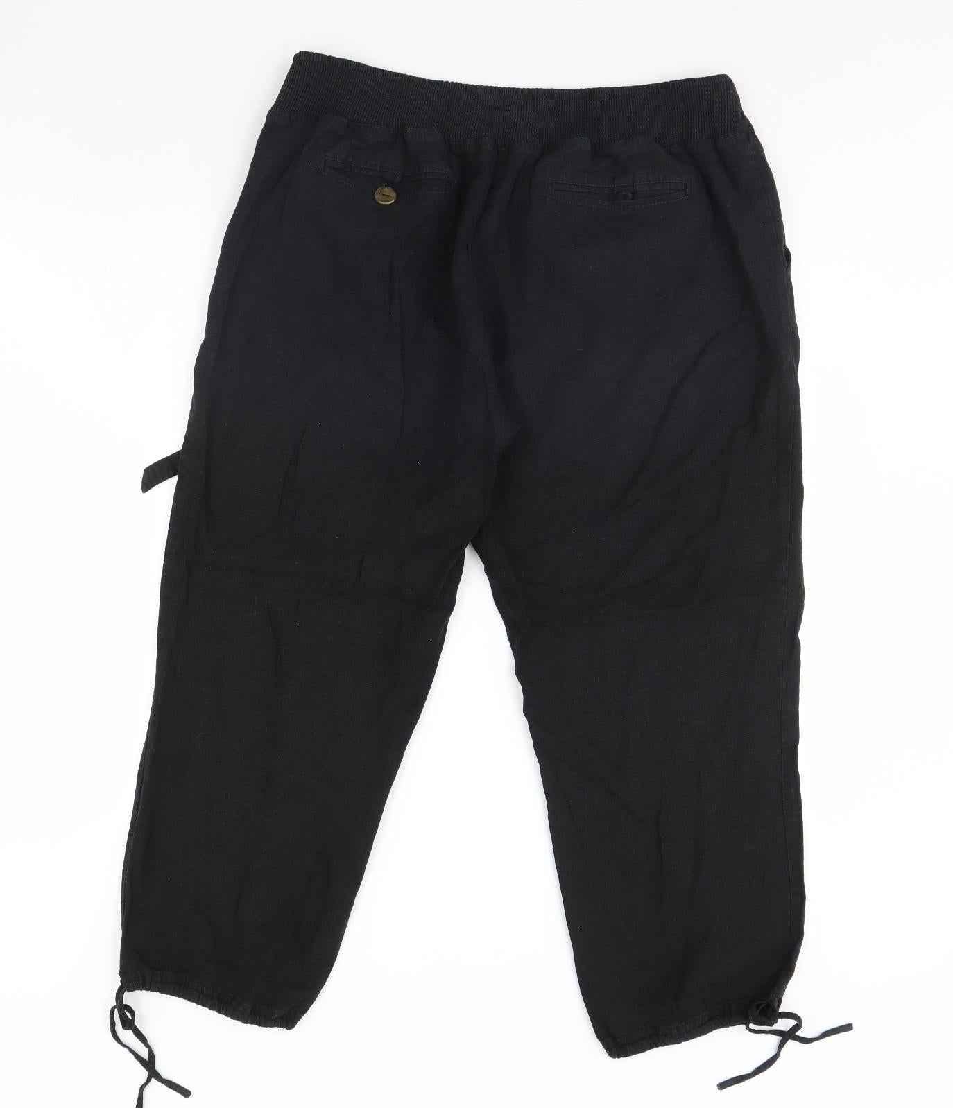 Monsoon Womens Black   Trousers  Size 16 L28 in