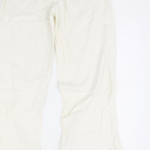 prewo Womens Ivory   Trousers  Size 10 L32 in