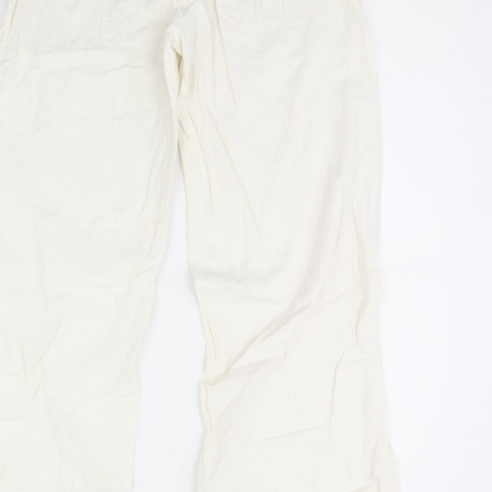 prewo Womens Ivory   Trousers  Size 10 L32 in
