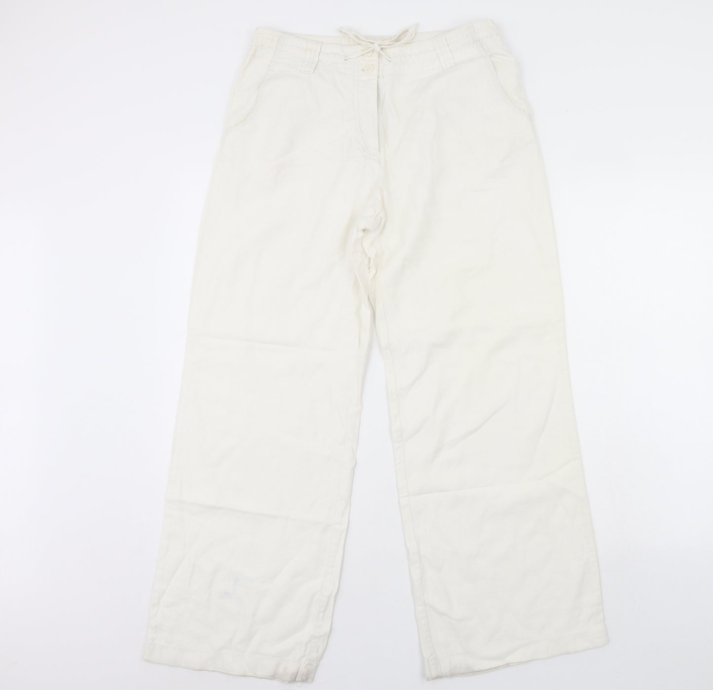 NEXT Womens White   Trousers  Size 10 L30 in