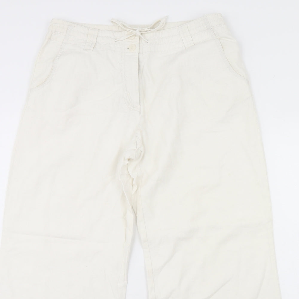 NEXT Womens White   Trousers  Size 10 L30 in