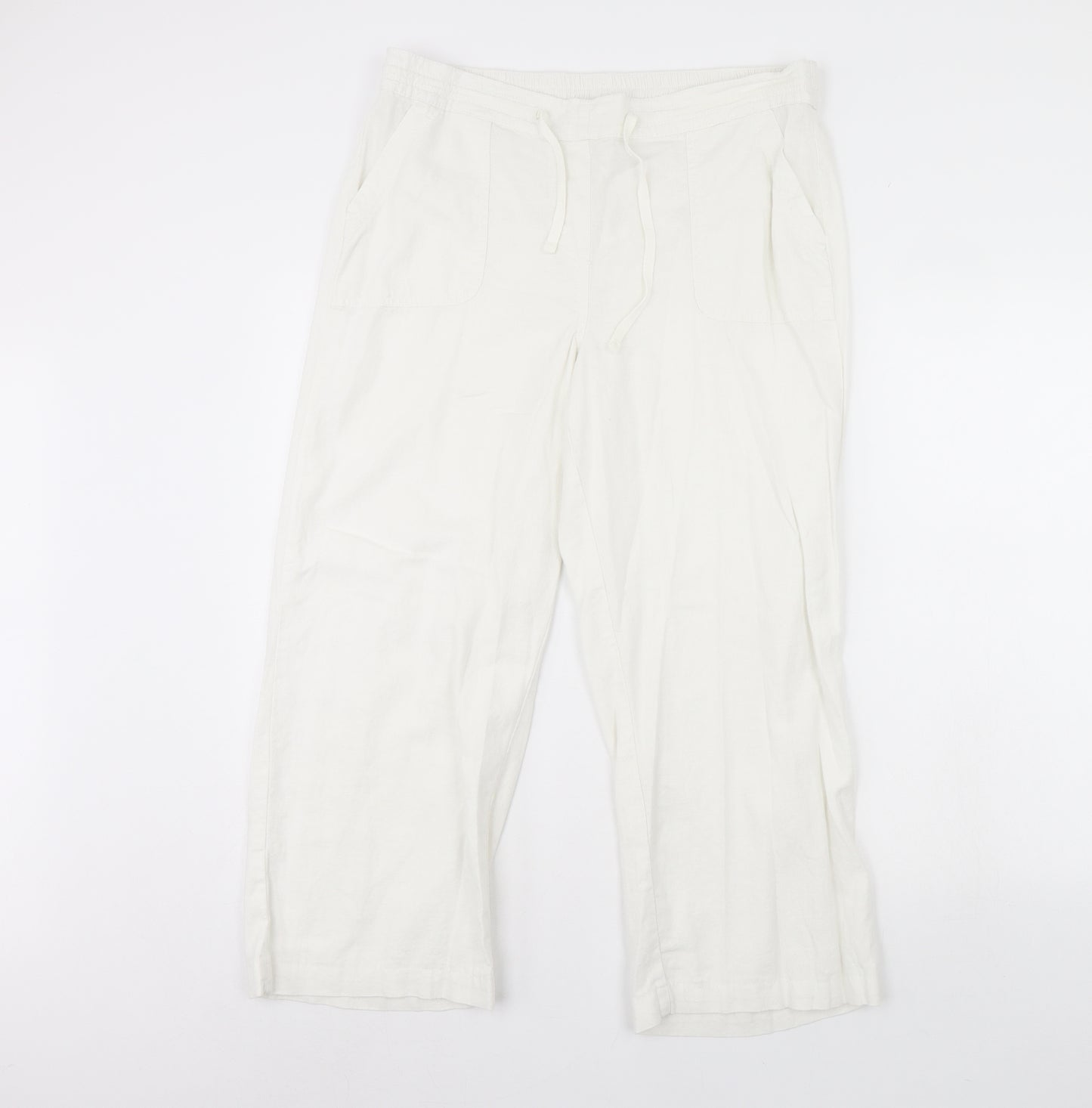 George Womens White   Trousers  Size 14 L29 in