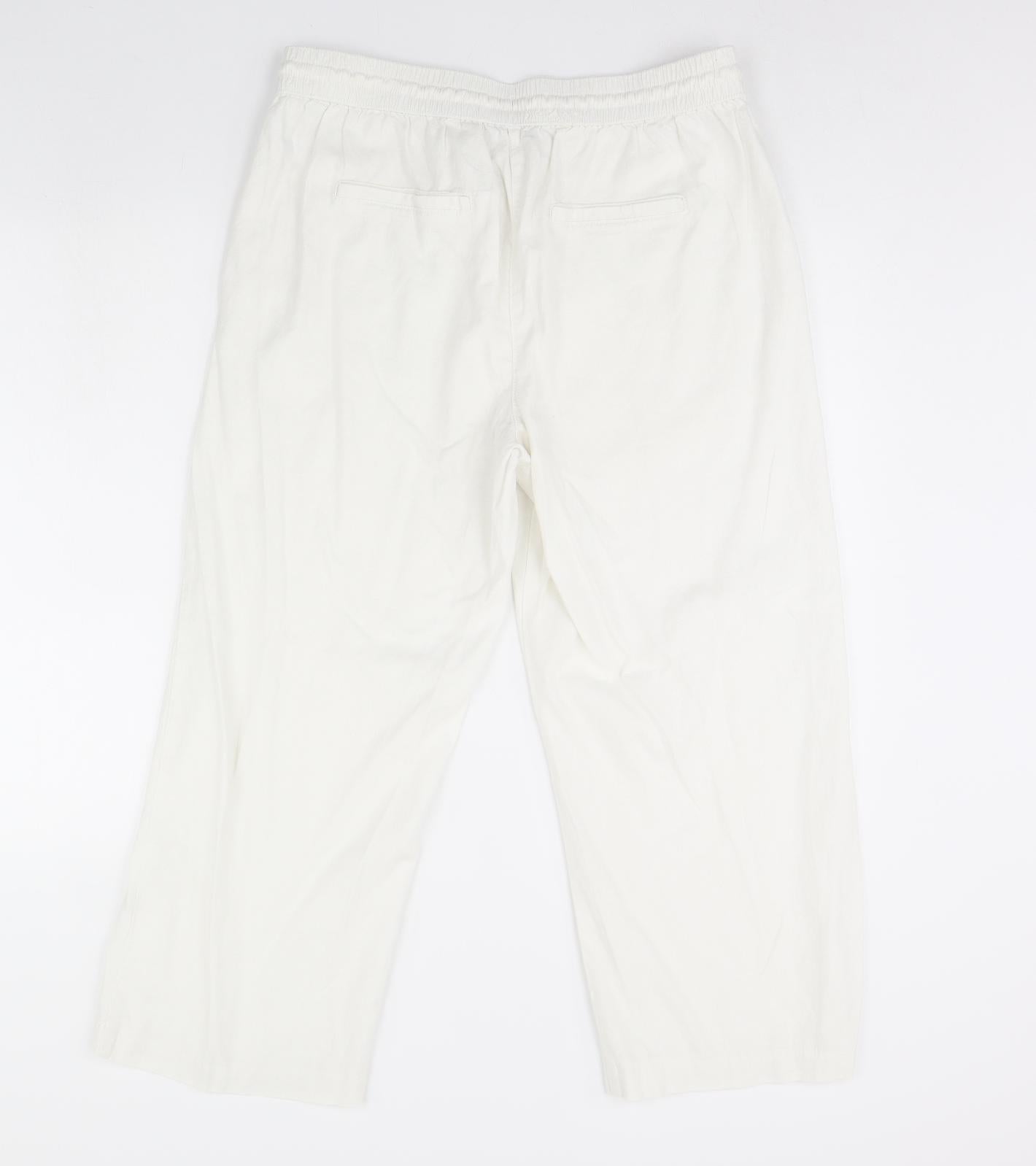 George Womens White   Trousers  Size 14 L29 in