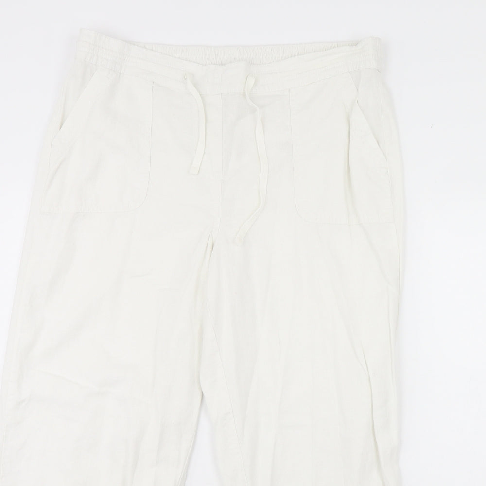 George Womens White   Trousers  Size 14 L29 in