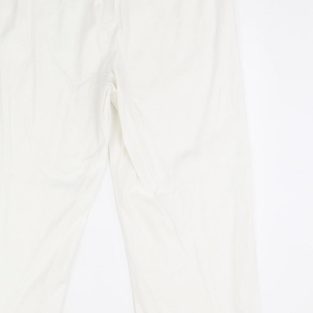 George Womens White   Trousers  Size 14 L29 in